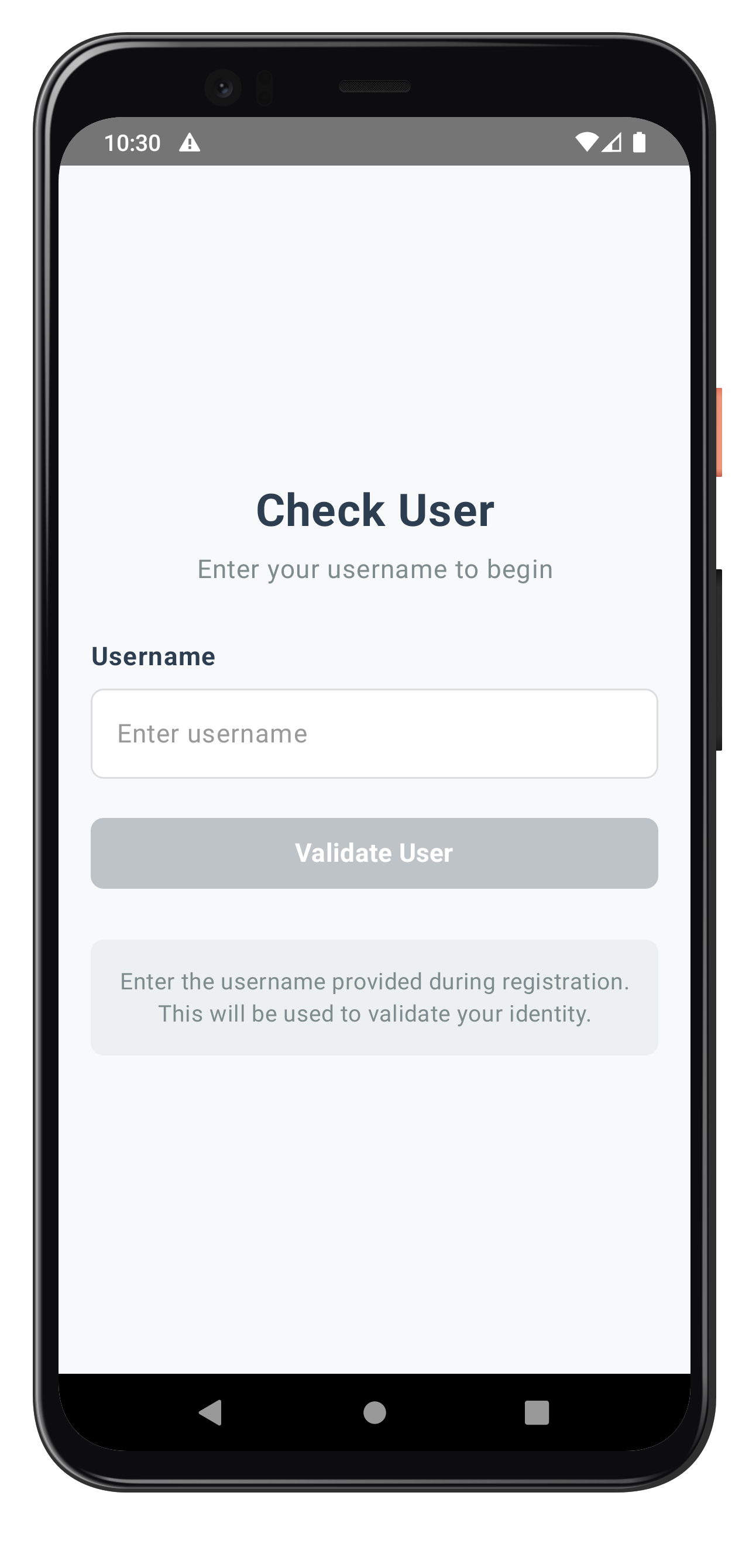 Check User Screen