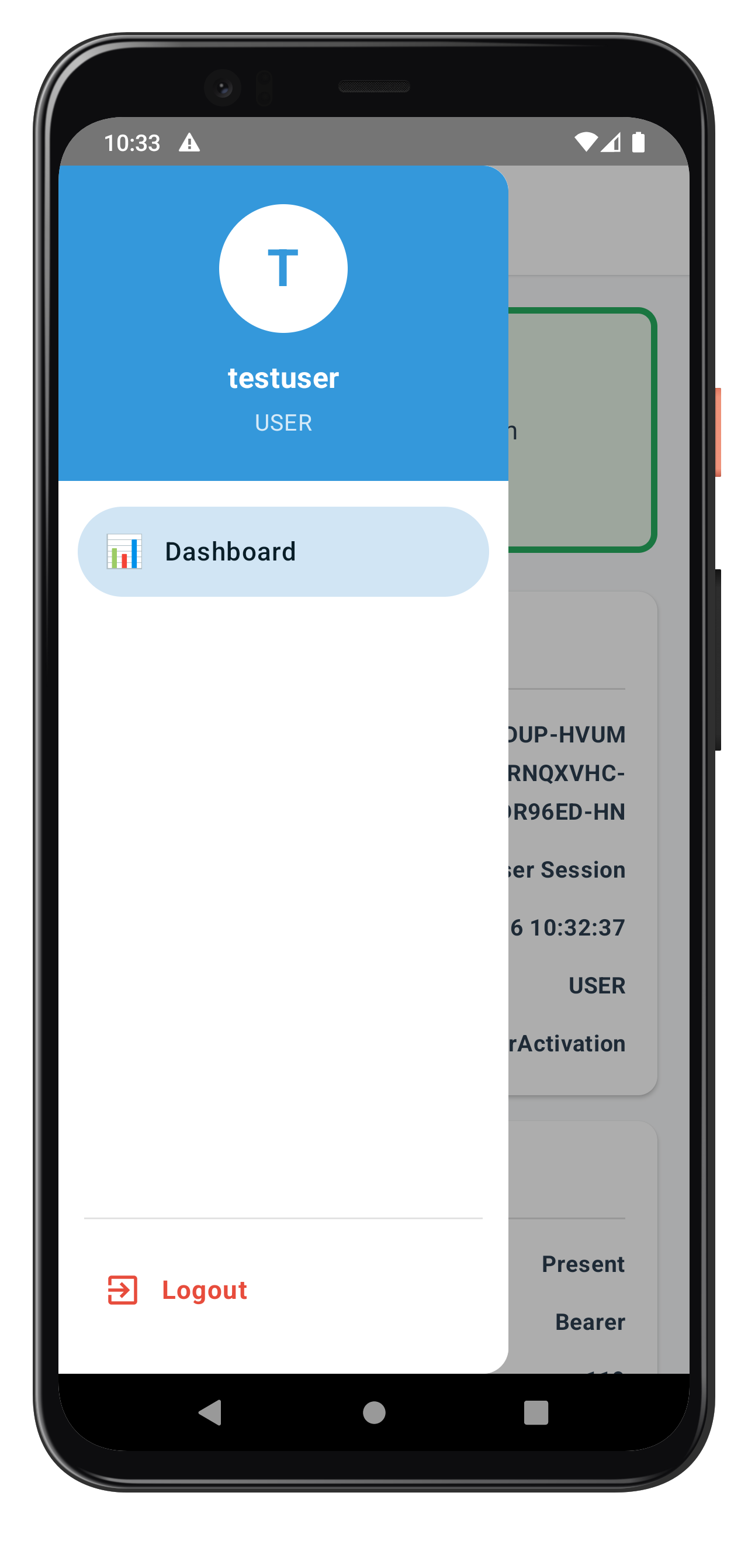LogOut Screen