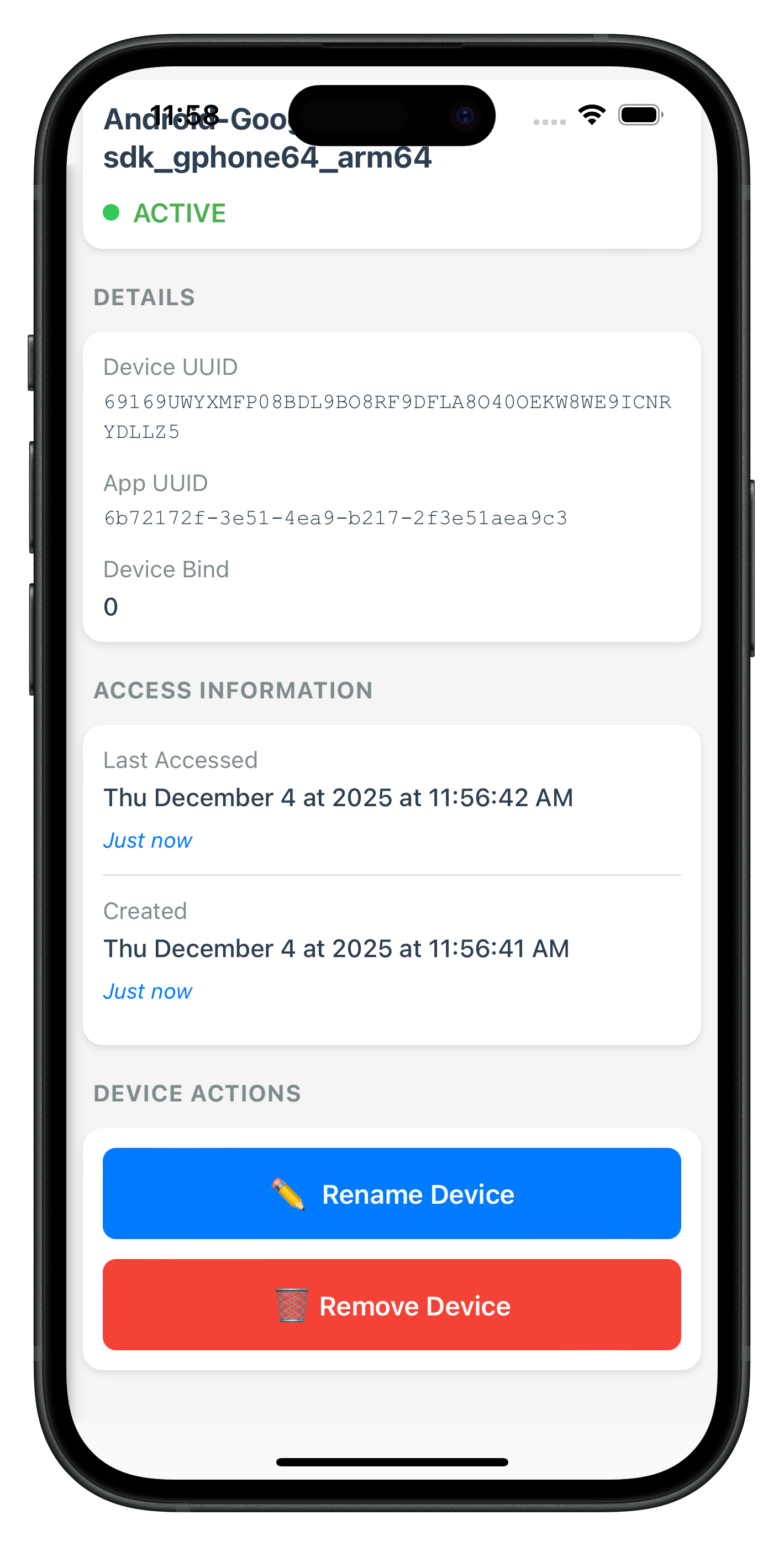 Device Detail Screen 2
