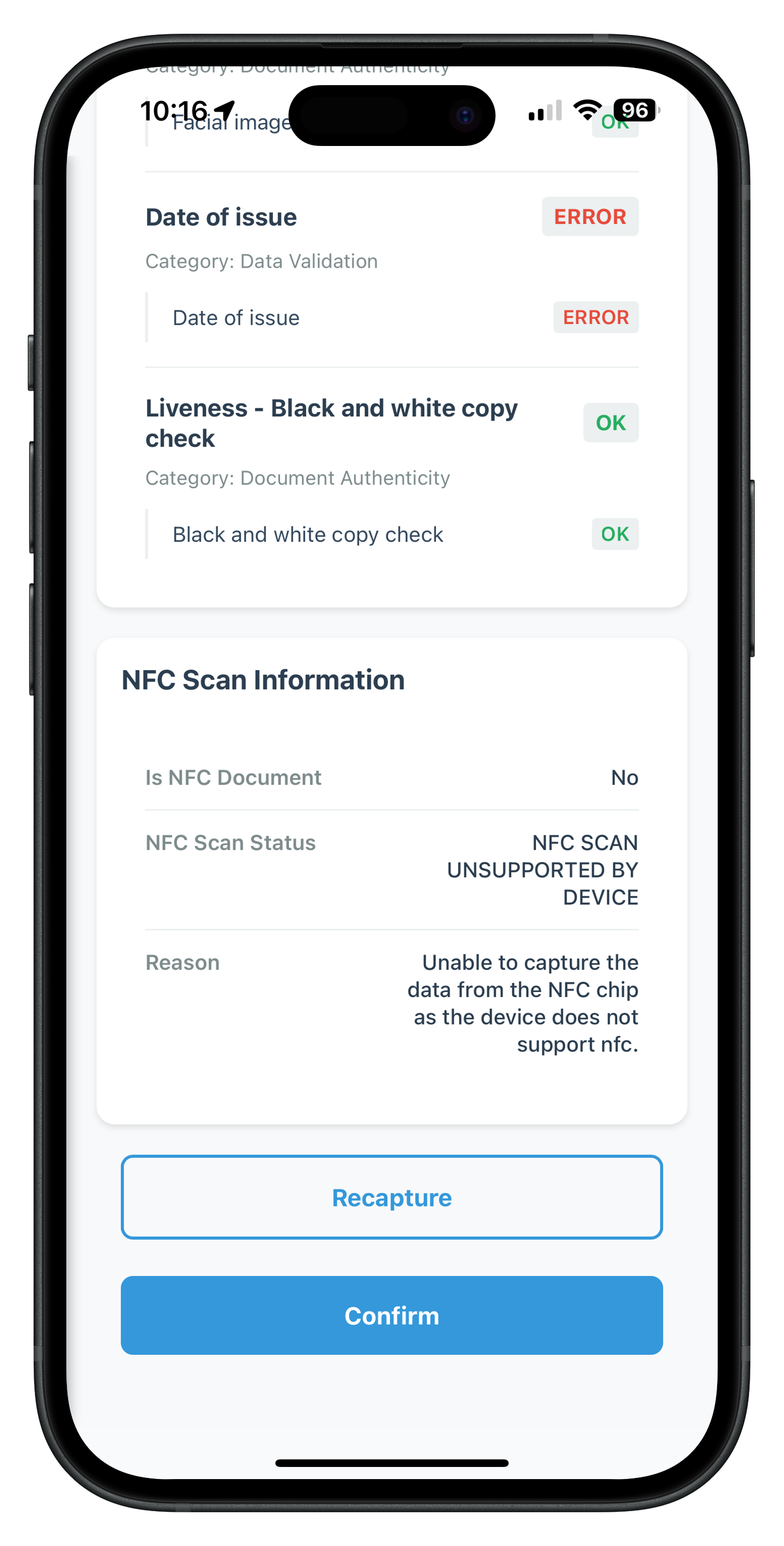 Document Details - Error State