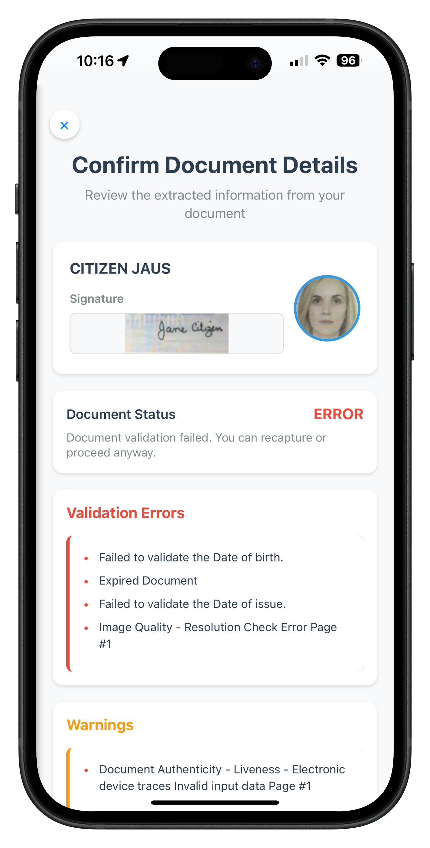 Document Details - Success State