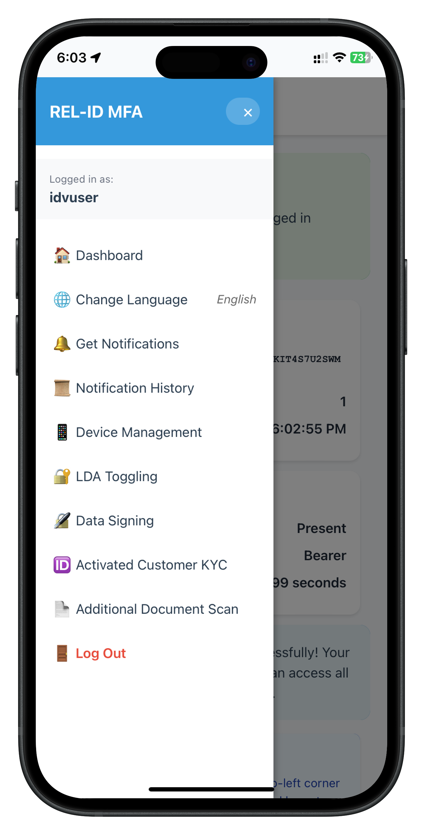 Drawer Menu with Additional Document Scan Item