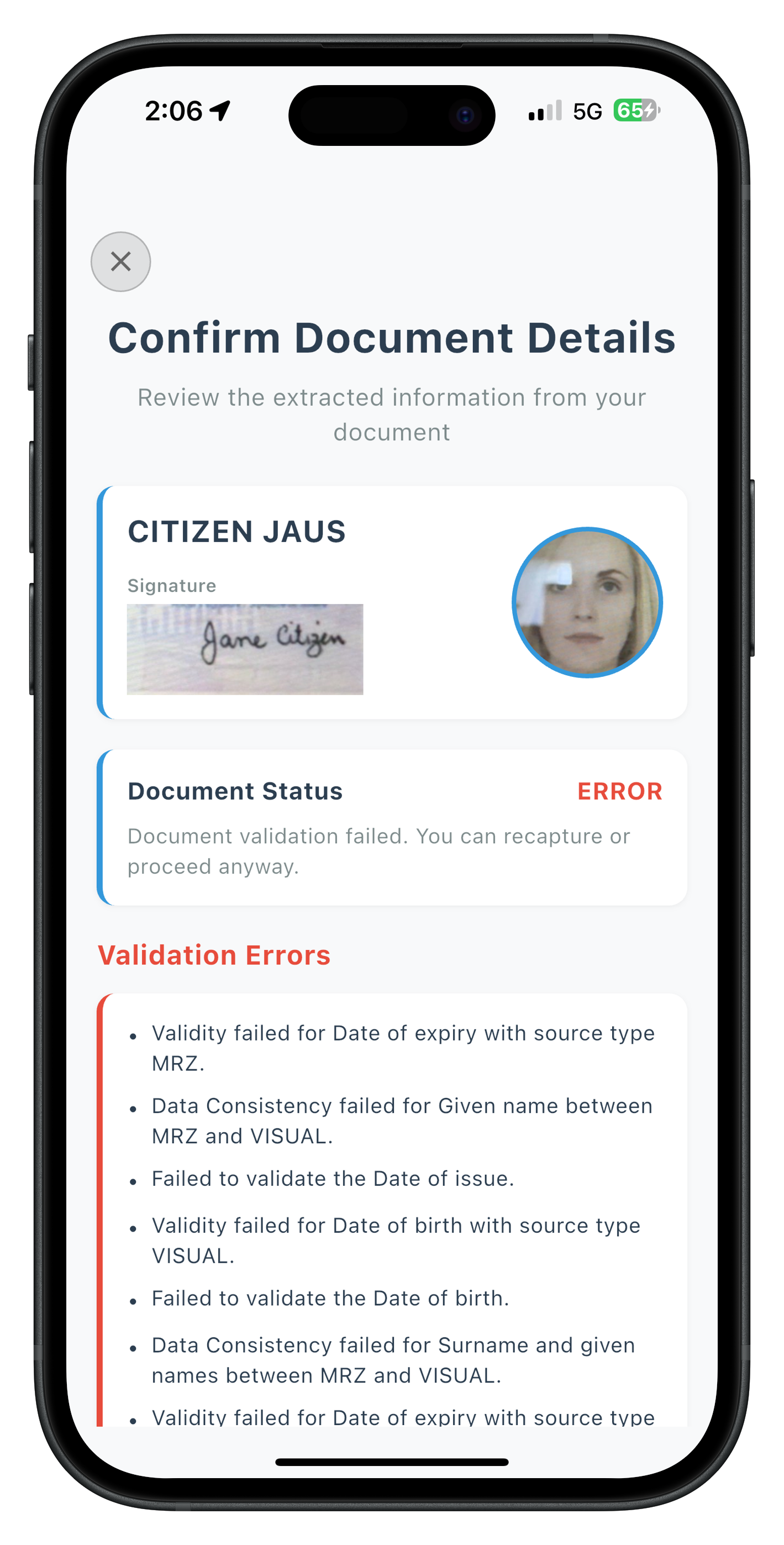 Document Details - Success State