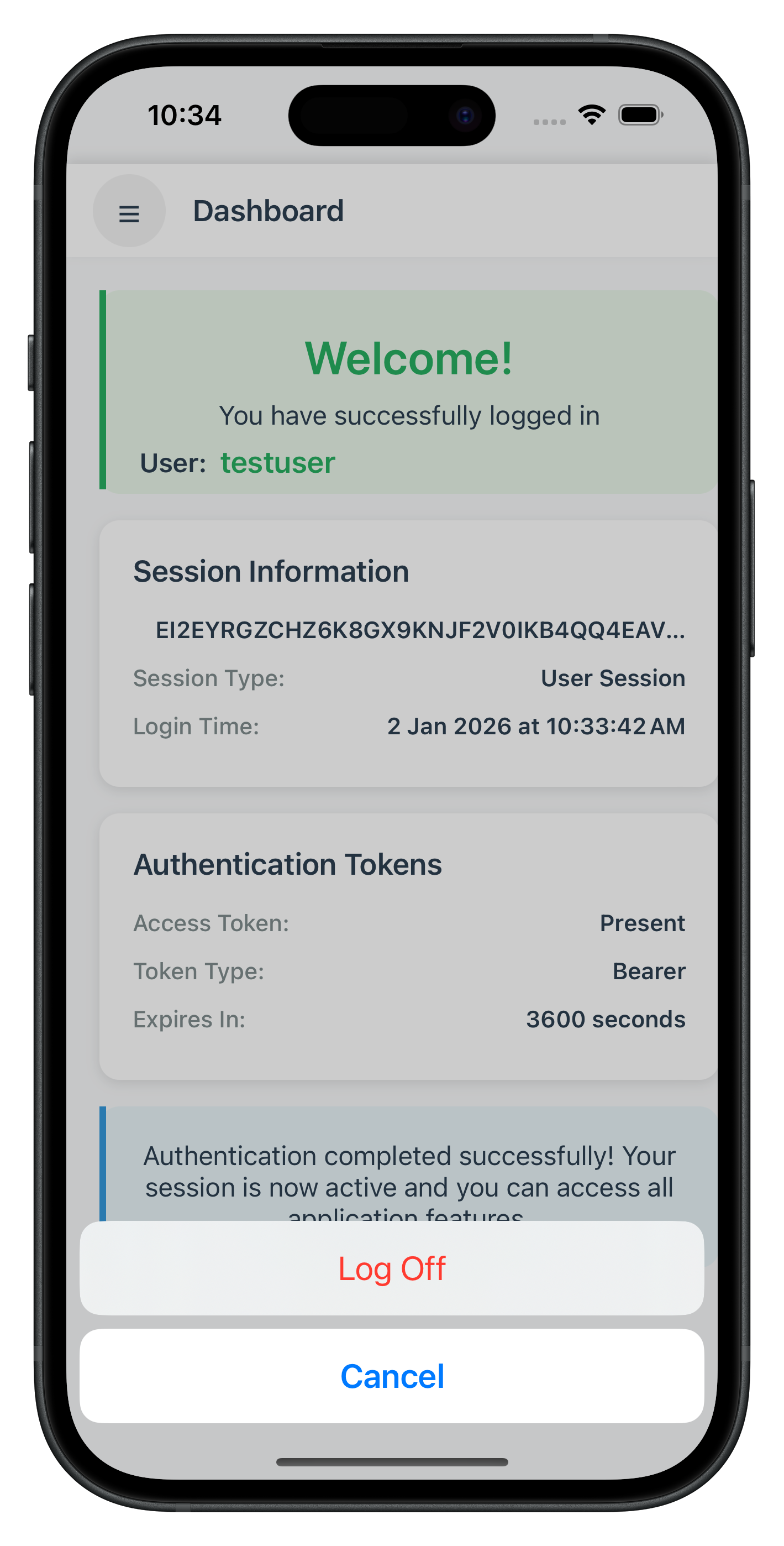 LogOut Screen Screen