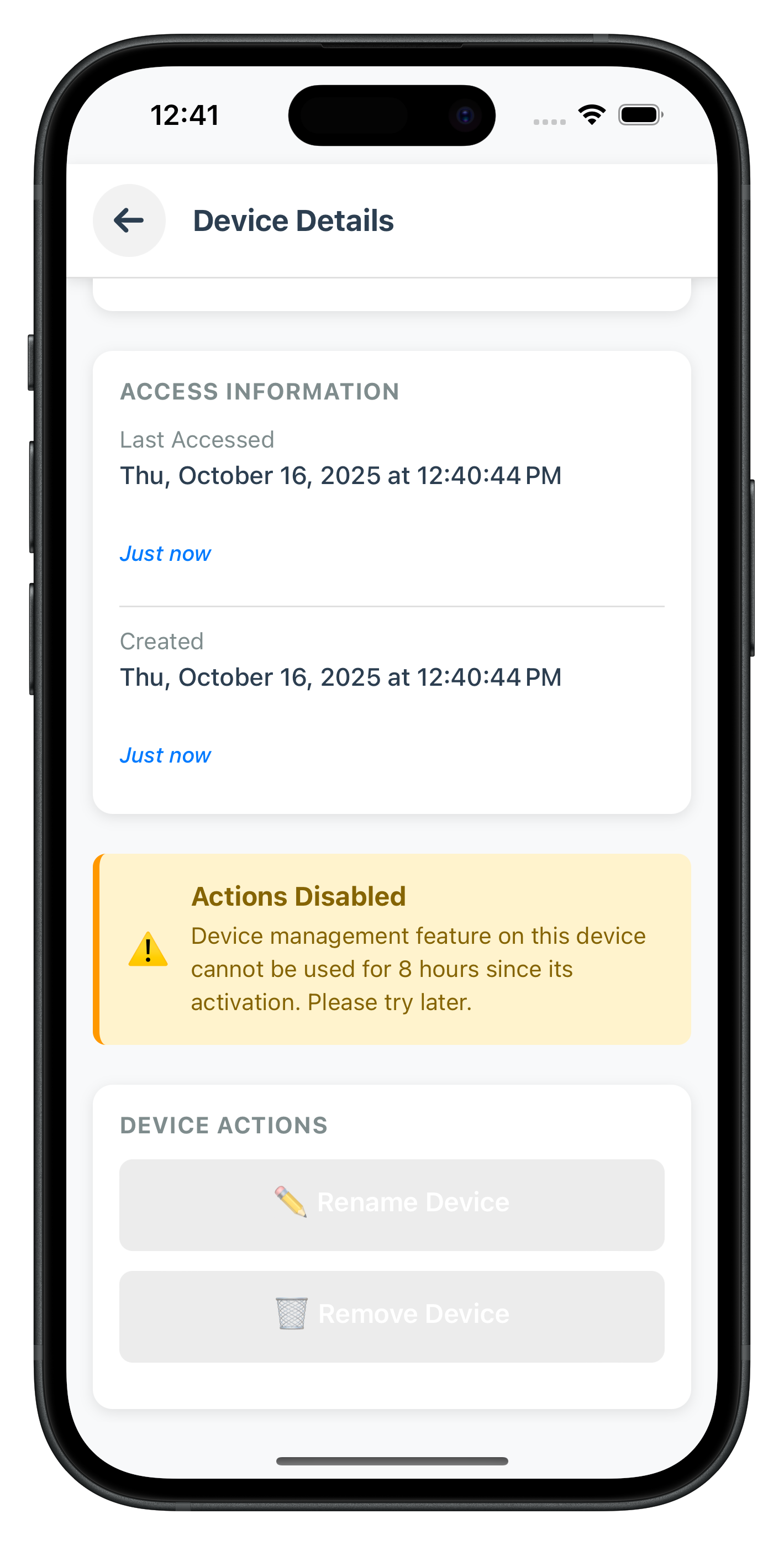 Device Detail Screen 2