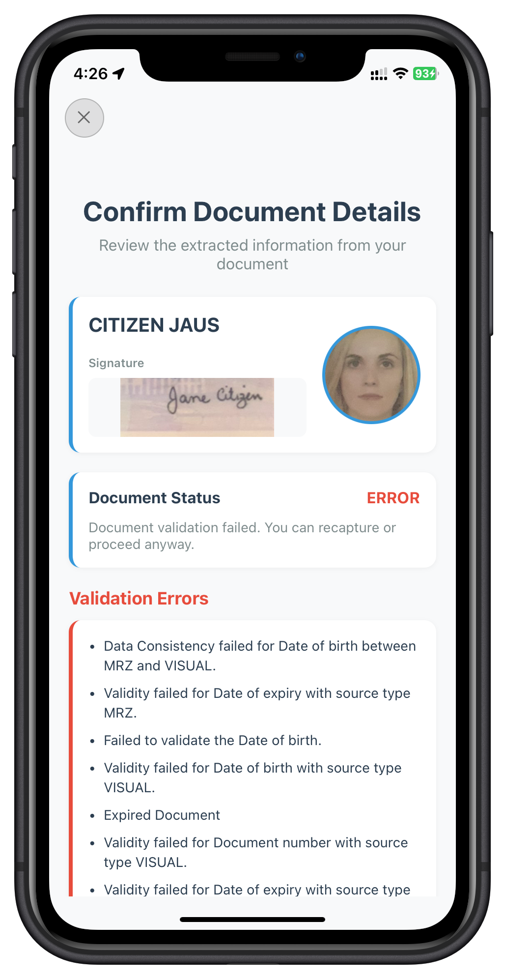 Document Details - Success State