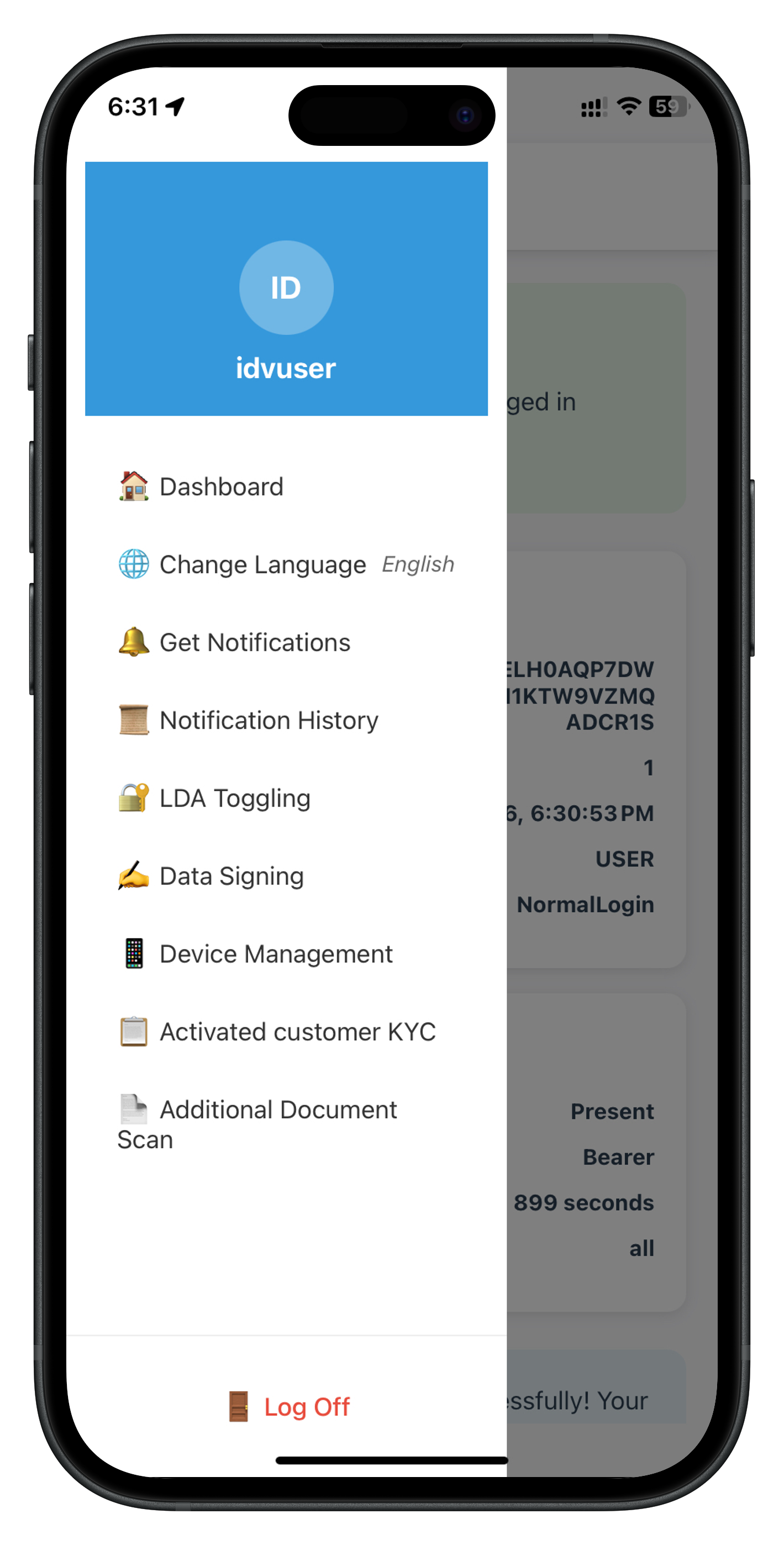 Drawer Menu with Additional Document Scan Item